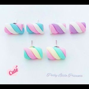 Fun Marshmallow Rope Bites Earrings